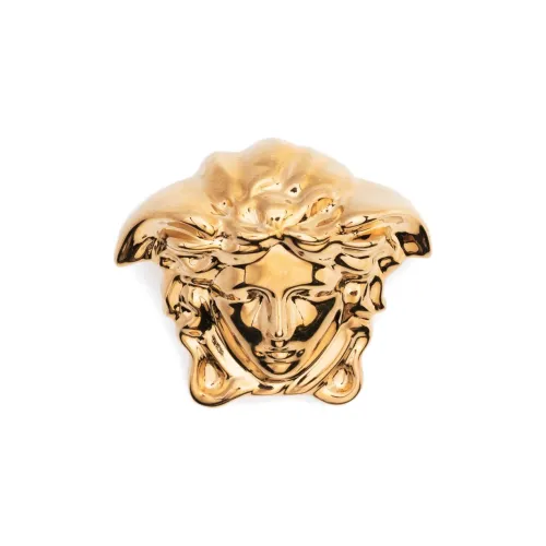 VERSACE Металлическая брошь золотая для мужчин