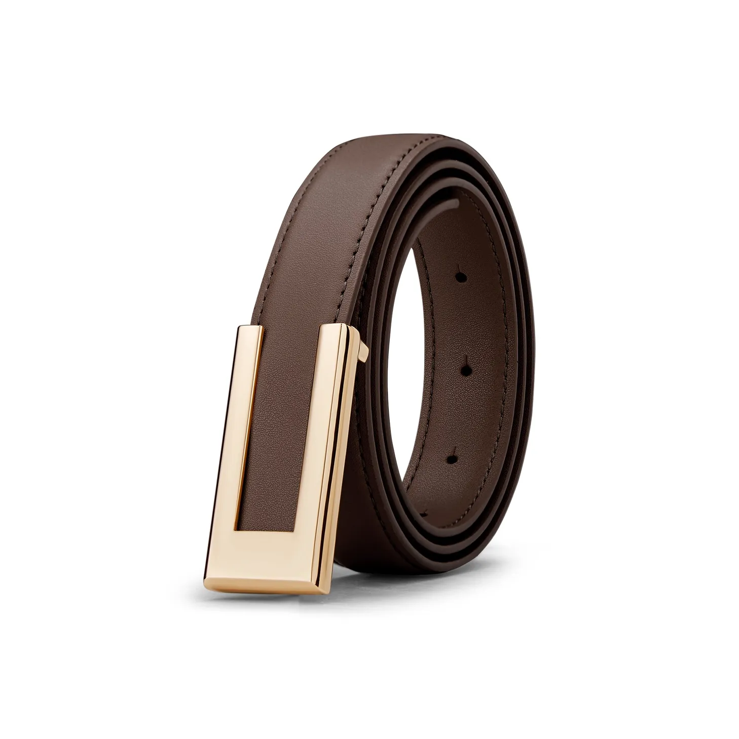 WilliamPOLO Cow Leather Leather Belts Women's 2.4cm Width