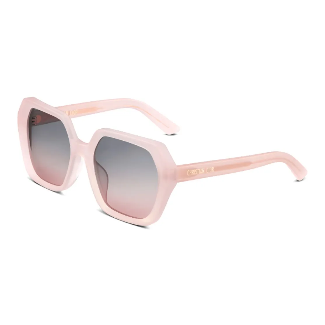 DIOR Plate Frame Irregular Shape Sunglass Women's Pink