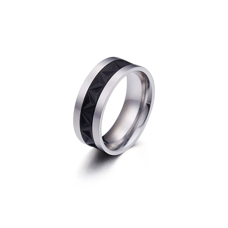 VEODO Кольца из титана и стали унисекс