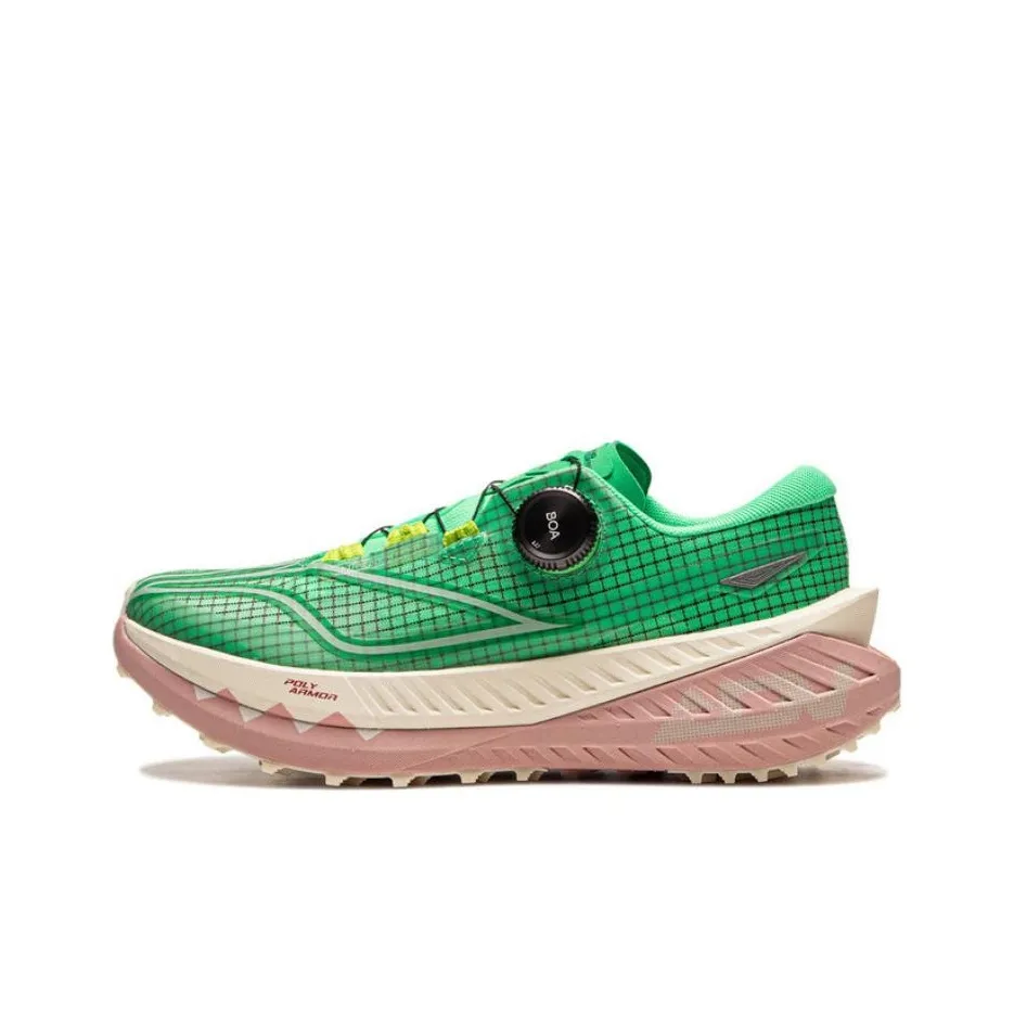 LINING Dilu Беговые кроссовки Низкий верх Зеленый Бежевый Розовый Женские