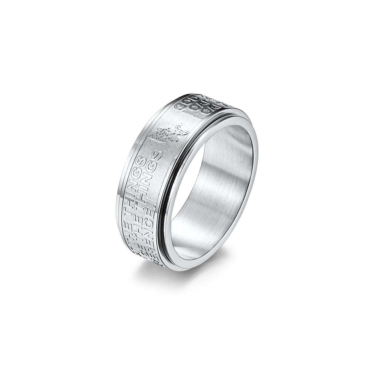 LIBALU Кольцо из титанового стального сплава Мужское