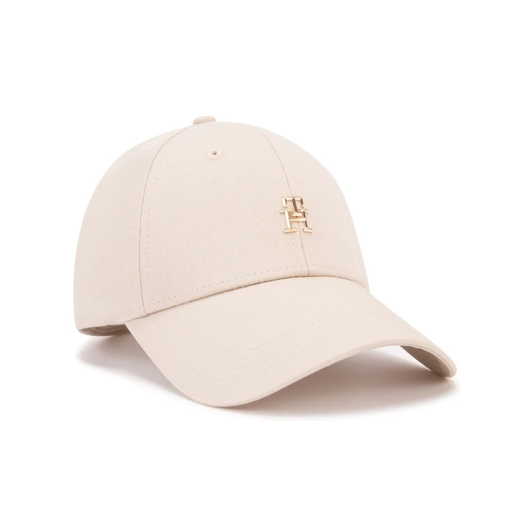 Tommy Hilfiger Хлопковые кепки женские цвет экрю