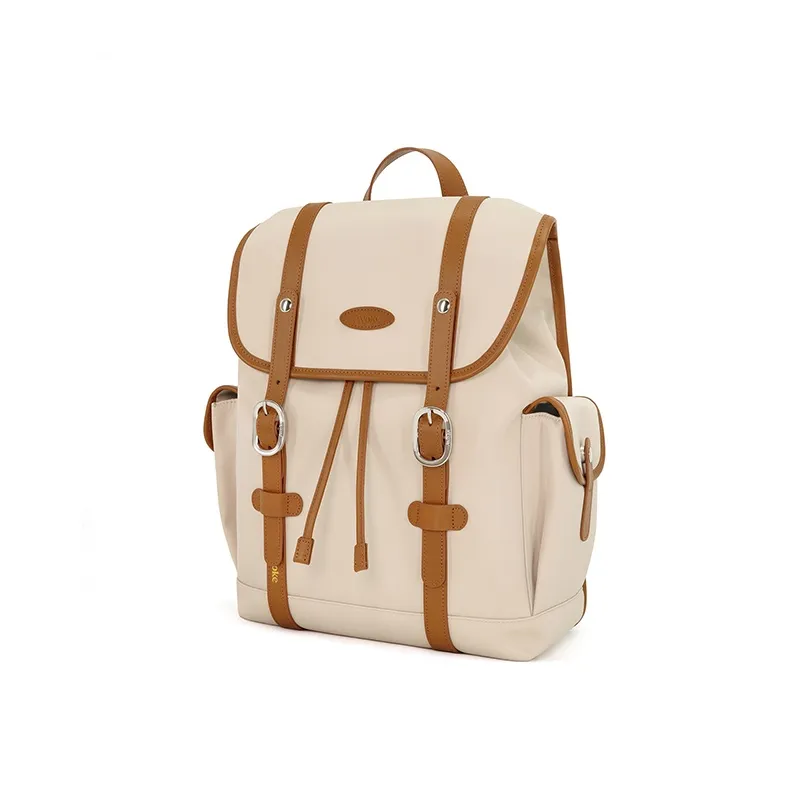 AVOKE Composite Water Resistant Pine Bottom Nylon With Full Grain Cow Leather Backpack Backpack Unisex Multicolor