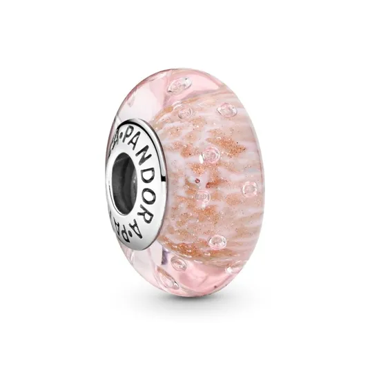 Pandora Sterling Silver 925 пробы Murano стекло Ювелирные аксессуары Розовый/Серебряный Женские