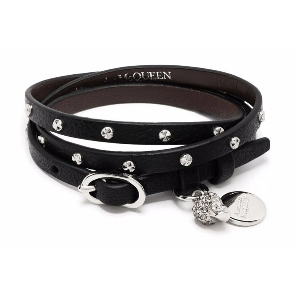 Alexander McQueen Кожа Нарукавные повязки Черный Женские