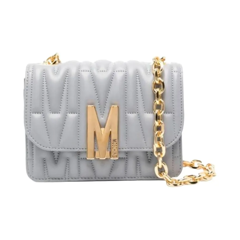 MOSCHINO Овчина Сумка через плечо Маленькая Женская Светло-Серый