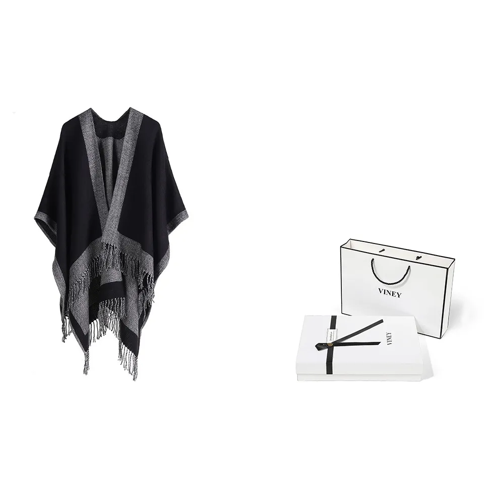 VINEY Акриловый Шаль Черный Женская