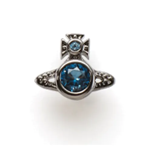 Вивьен Вествуд Brass Earrings Женские Серебристый Синий