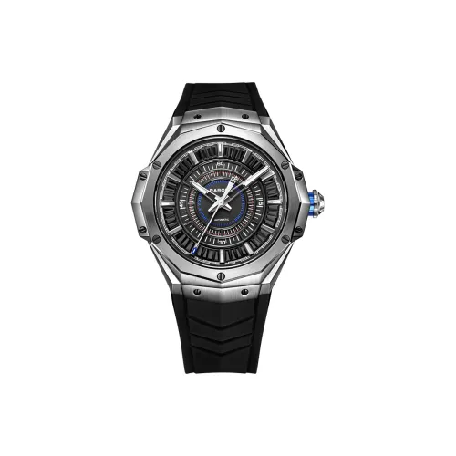 RARONE Механический Movement Мужские часы Play Tide 48 мм Черные