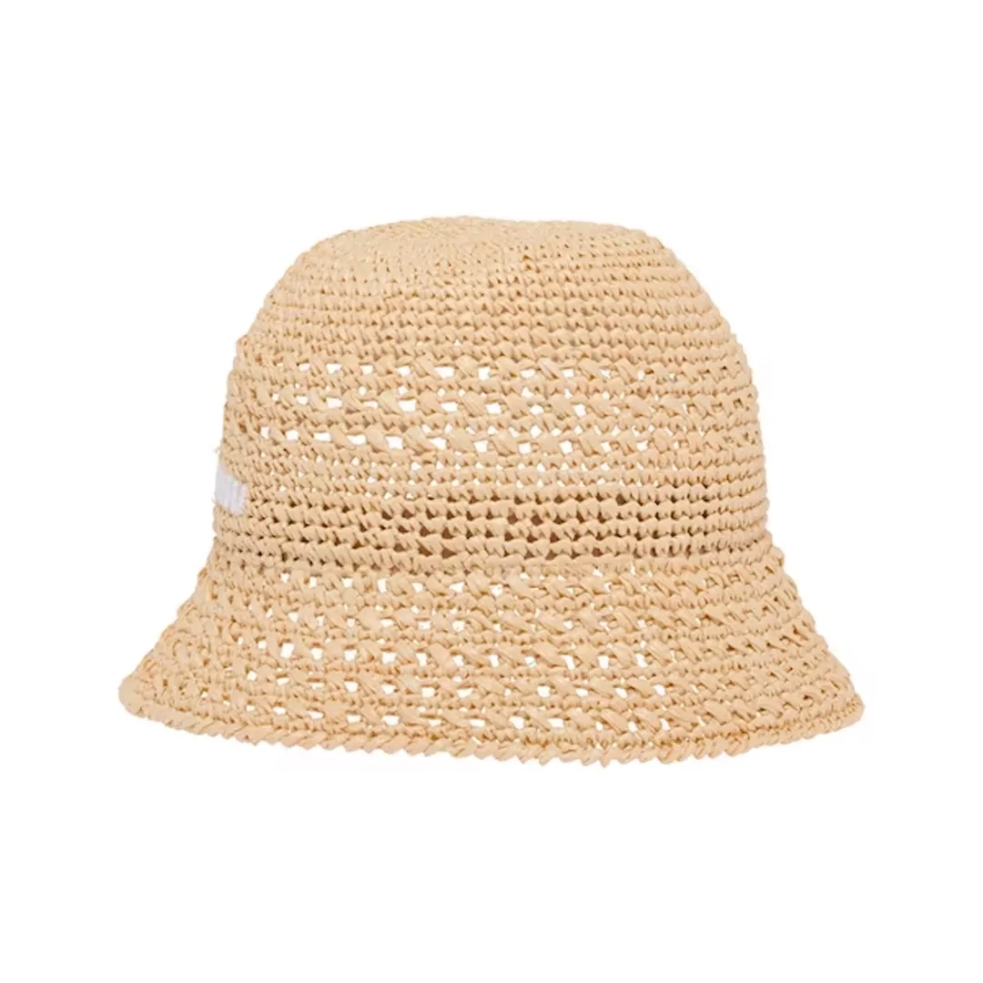MIU MIU Straw Hat Women's Light Brown