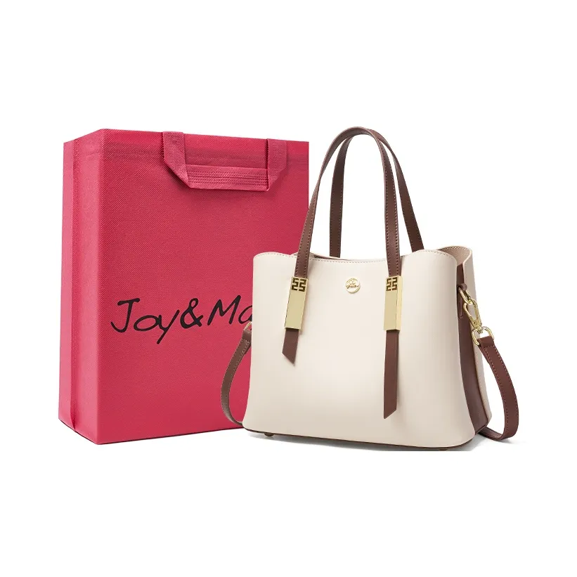 Joy Mario Коровья кожа Сумка через плечо Большая Женская Белый Кофейный Классический Черный