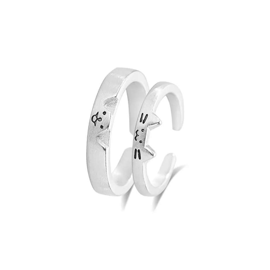 MUYAN Сплав Кошка And Собака Журнал Кольцо Унисекс