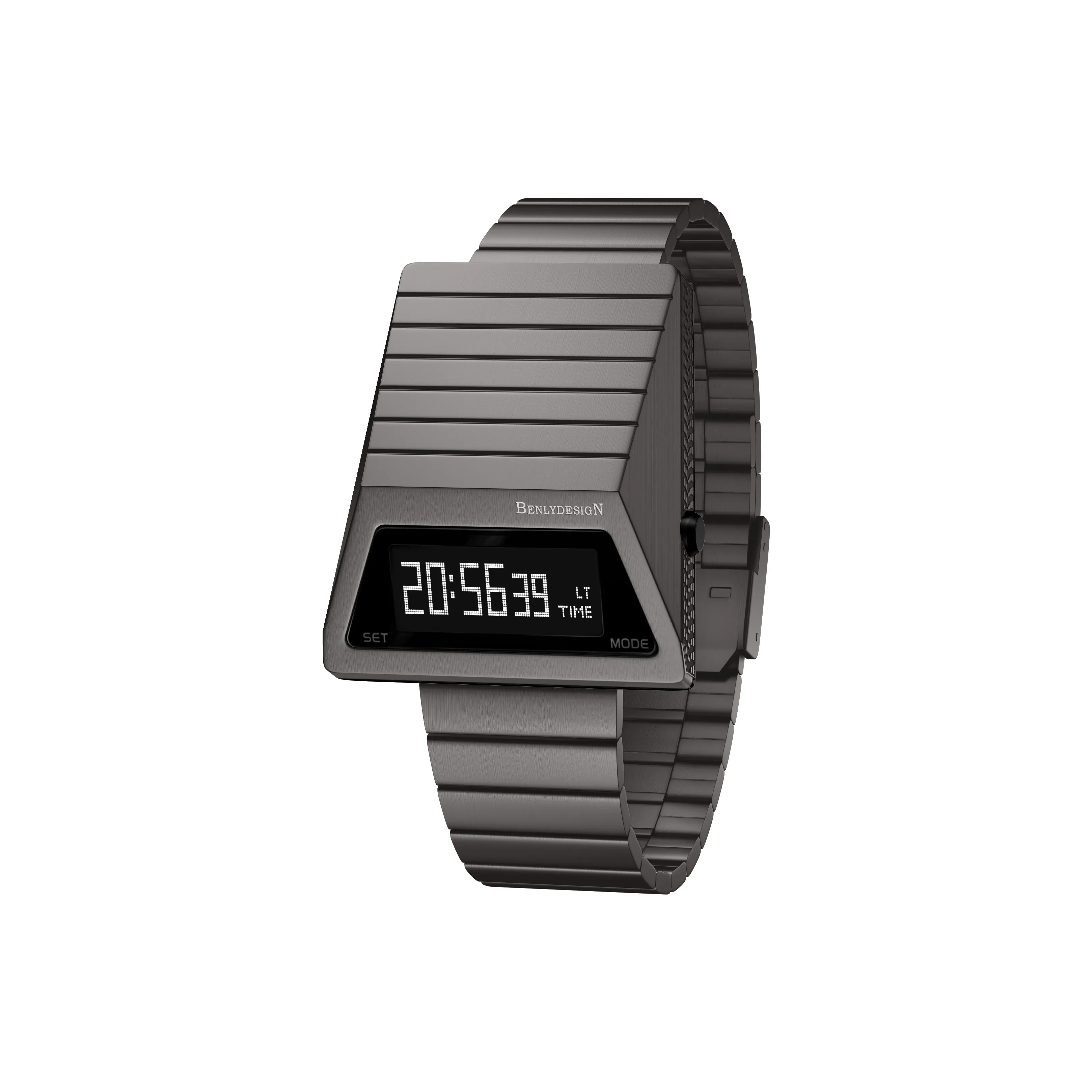 IB BENLYDESIGN S40002S2 Электронный Механизм Нержавеющая Сталь Ремешок Часы Унисекс Черный Циферблат