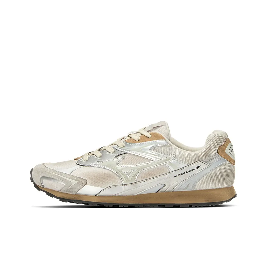 Mizuno LG 60S Abrasion Resistant Low Top Casual Shoes Unisex Light Gray