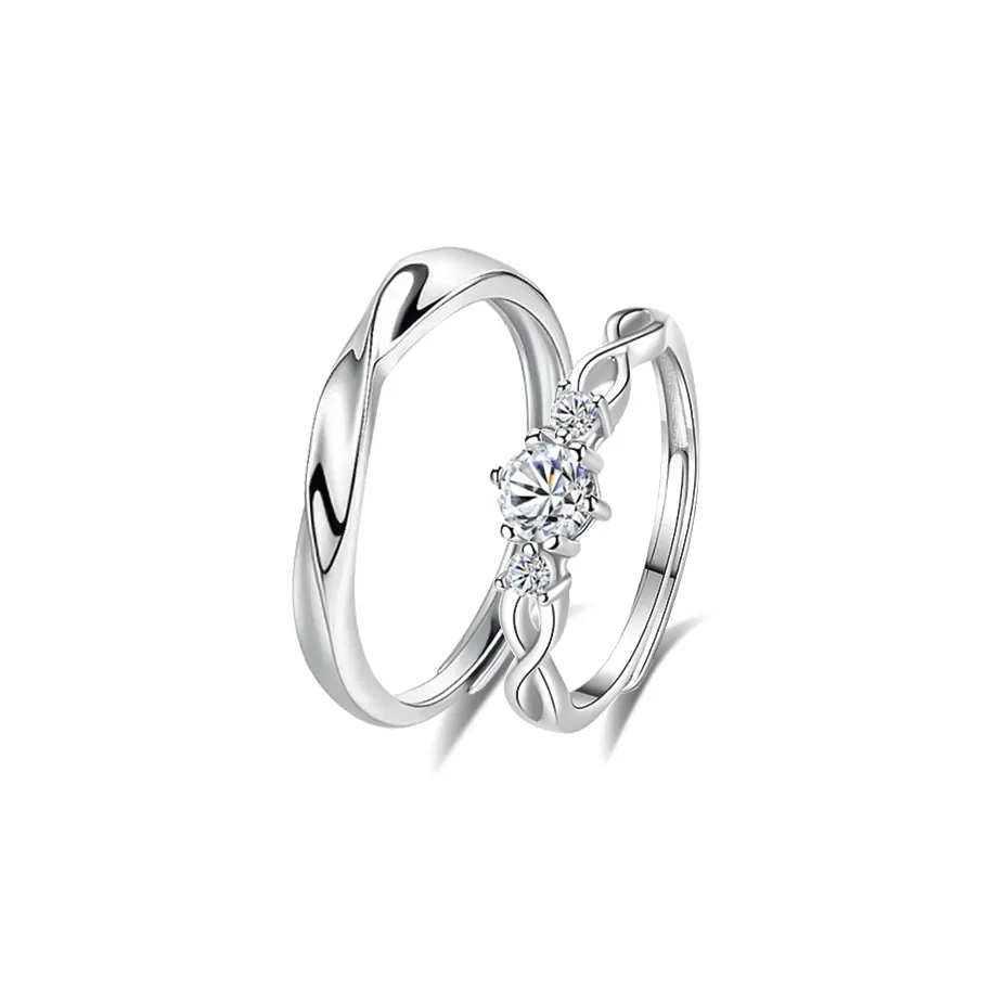 MUYAN Сплав Twin LOVERS Кольцо Унисекс