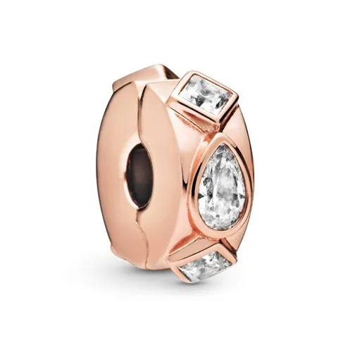 Pandora Розово-золотой Покрытый/Силикон/Cubic Zirconia Ювелирные аксессуары Розово-золотой Женские