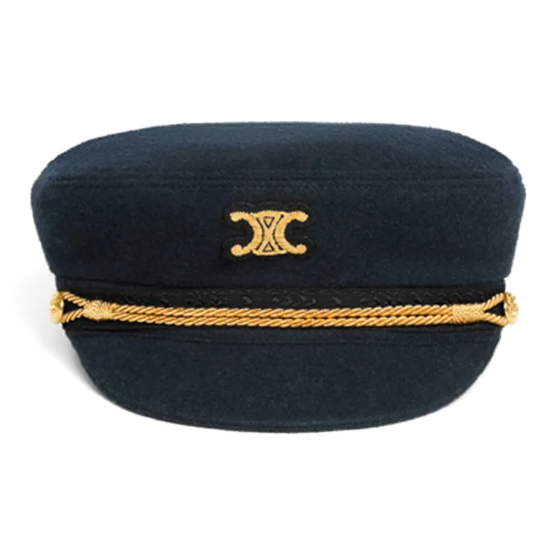 CELINE Triomphe Sailor Cap In Wool Cloth