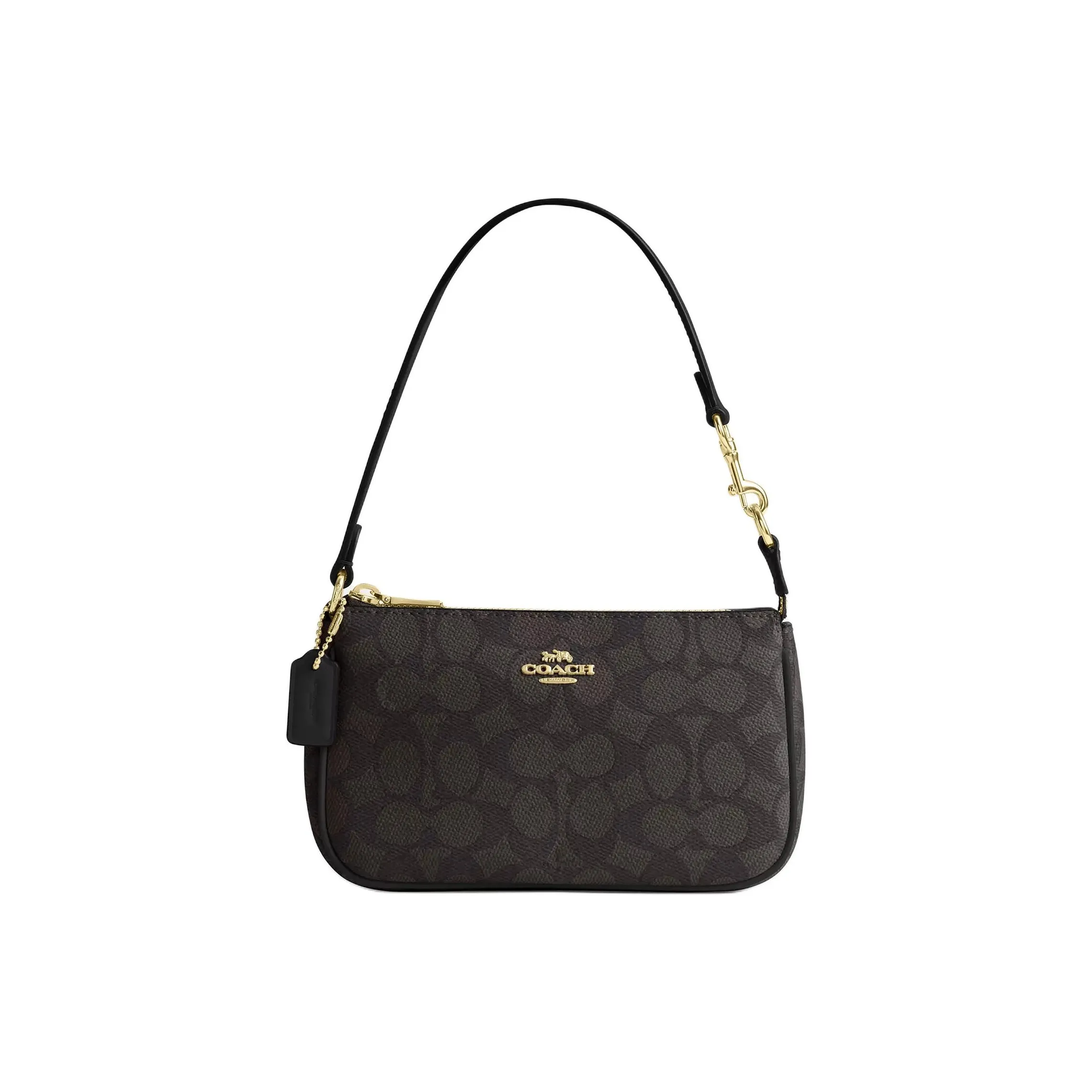 COACH Nolita Coated Canvas Handbag Shoulder Bag Women
s Gold 
Walnut 
Black