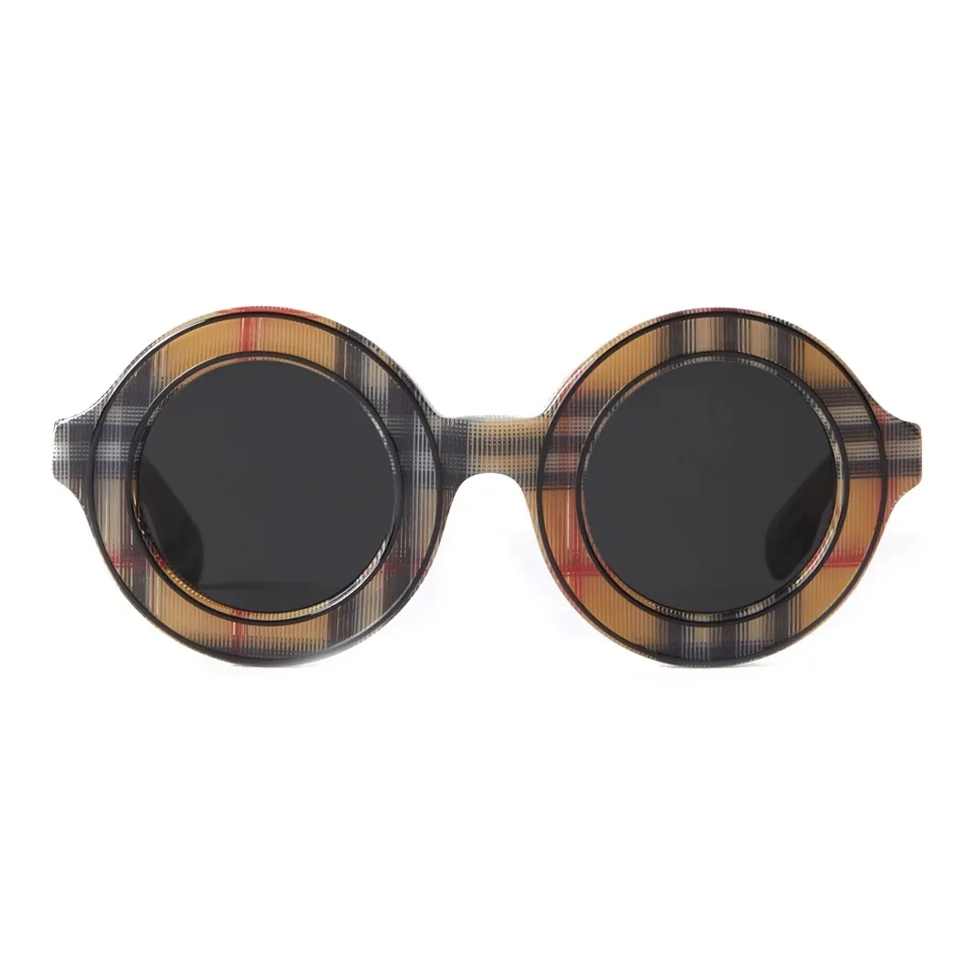 Burberry Eyewear Vintage Check pattern Round frame Sunglasses