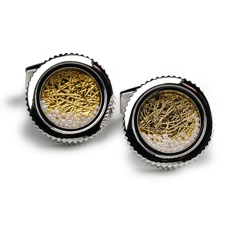 WILLIAM MILTON Латунь, Перламутровые Запонки Мужские