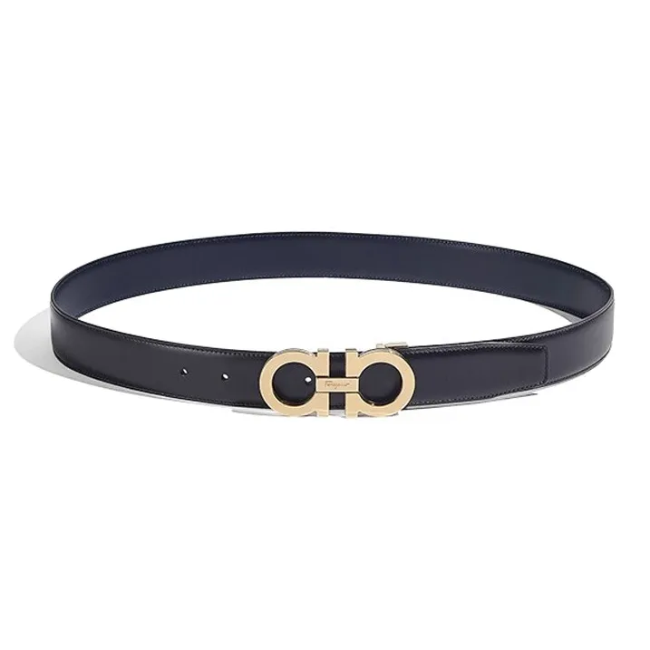 Ferragamo Ремни из коровьей кожи Мужской Черный Ширина 3,5 см