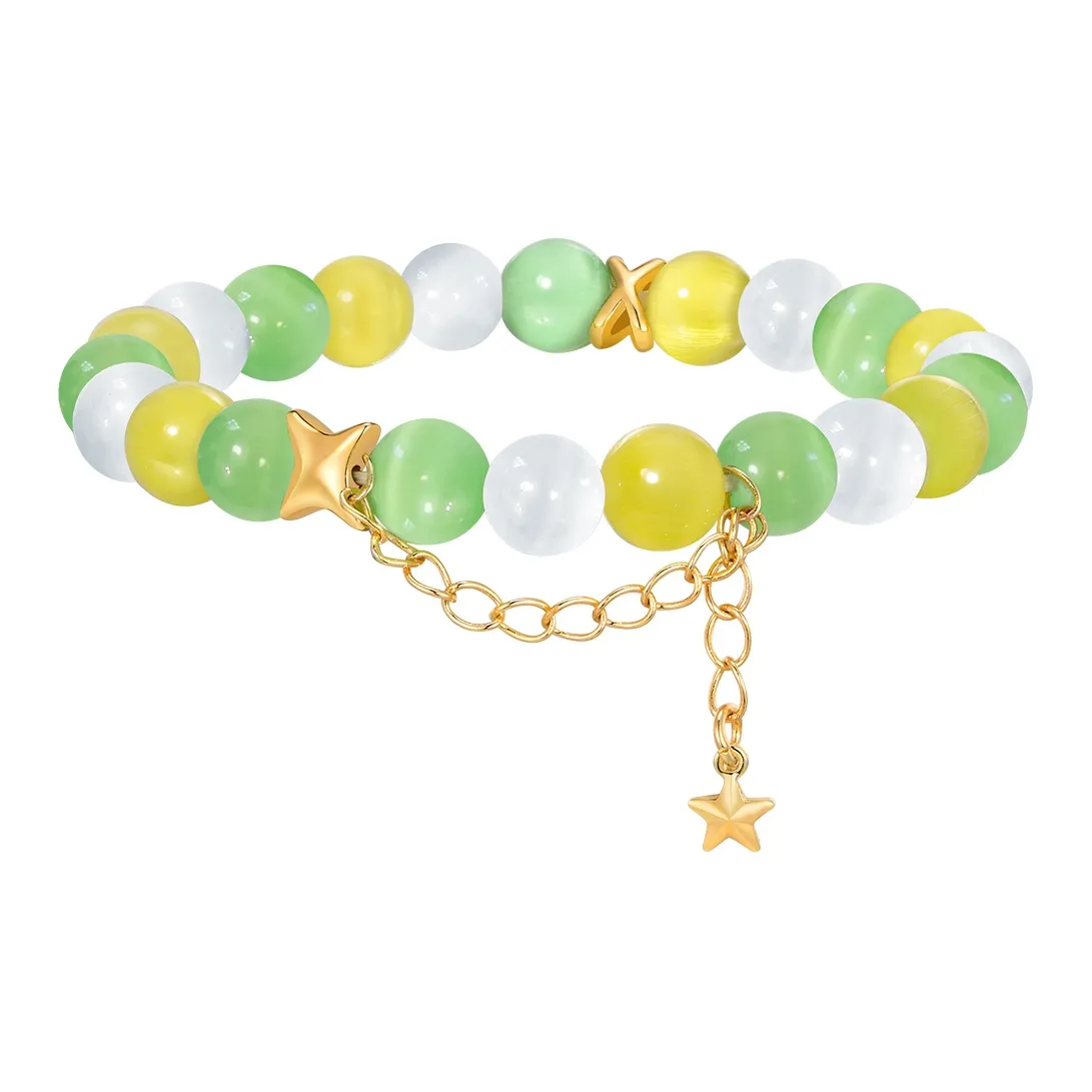 LIANDUO Искусственное стекло Кошачий глаз Браслеты Женские