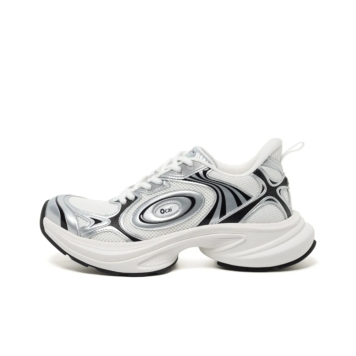 Ocai Slip-resistant Abrasion-resistant Low-top Беговые кроссовки Унисекс Silver White