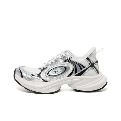Ocai Беговые кроссовки Low Top Серебристо-белые Унисекс