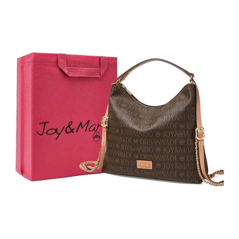 Joy Mario ПВХ Повседневная Текстура Commuter Сумка Большая Женская Какао-Кофейный Экрю Медово-Помеловый Желтый