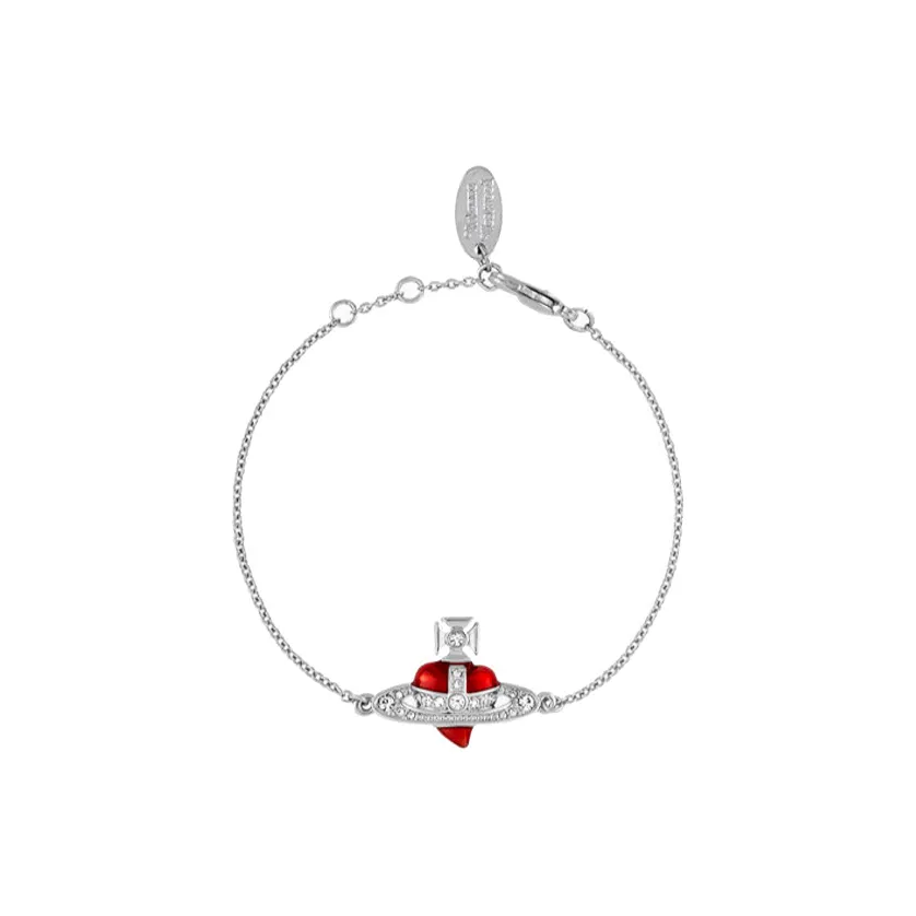 Vivienne Westwood NEW DIAMANTE HEART Эмаль Браслеты Женские