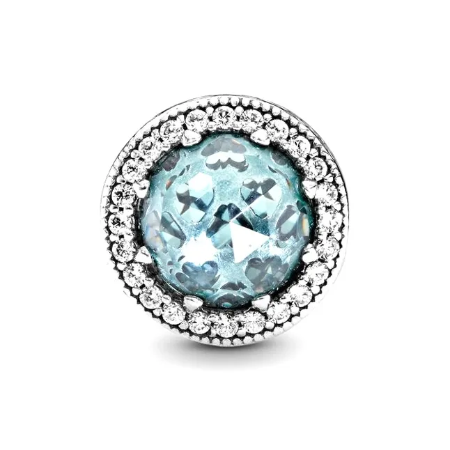 Pandora 925 Sterling Silver Pendants Women's Glacier Blue
