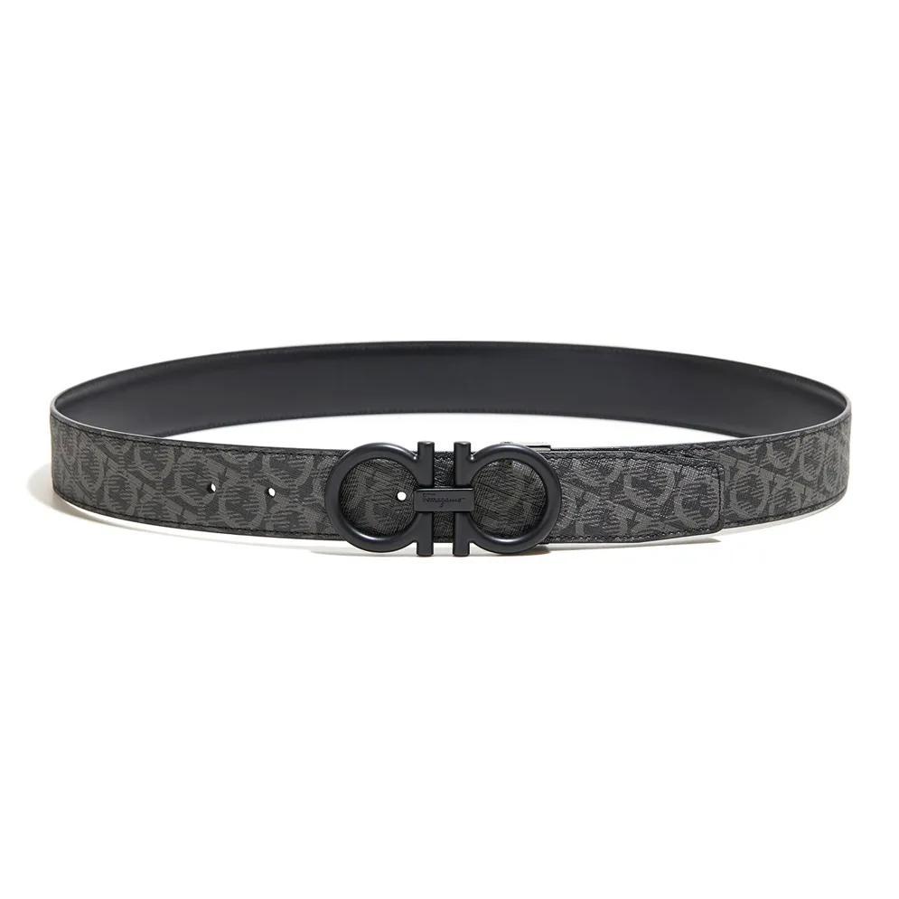 FERRAGAMO Cow Leather Belts Men's 3.5cm