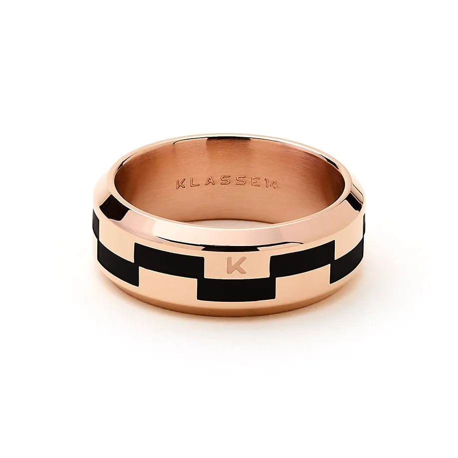 KLASSE14 Нержавеющая сталь Кольца Розово-золотой Черный Унисекс