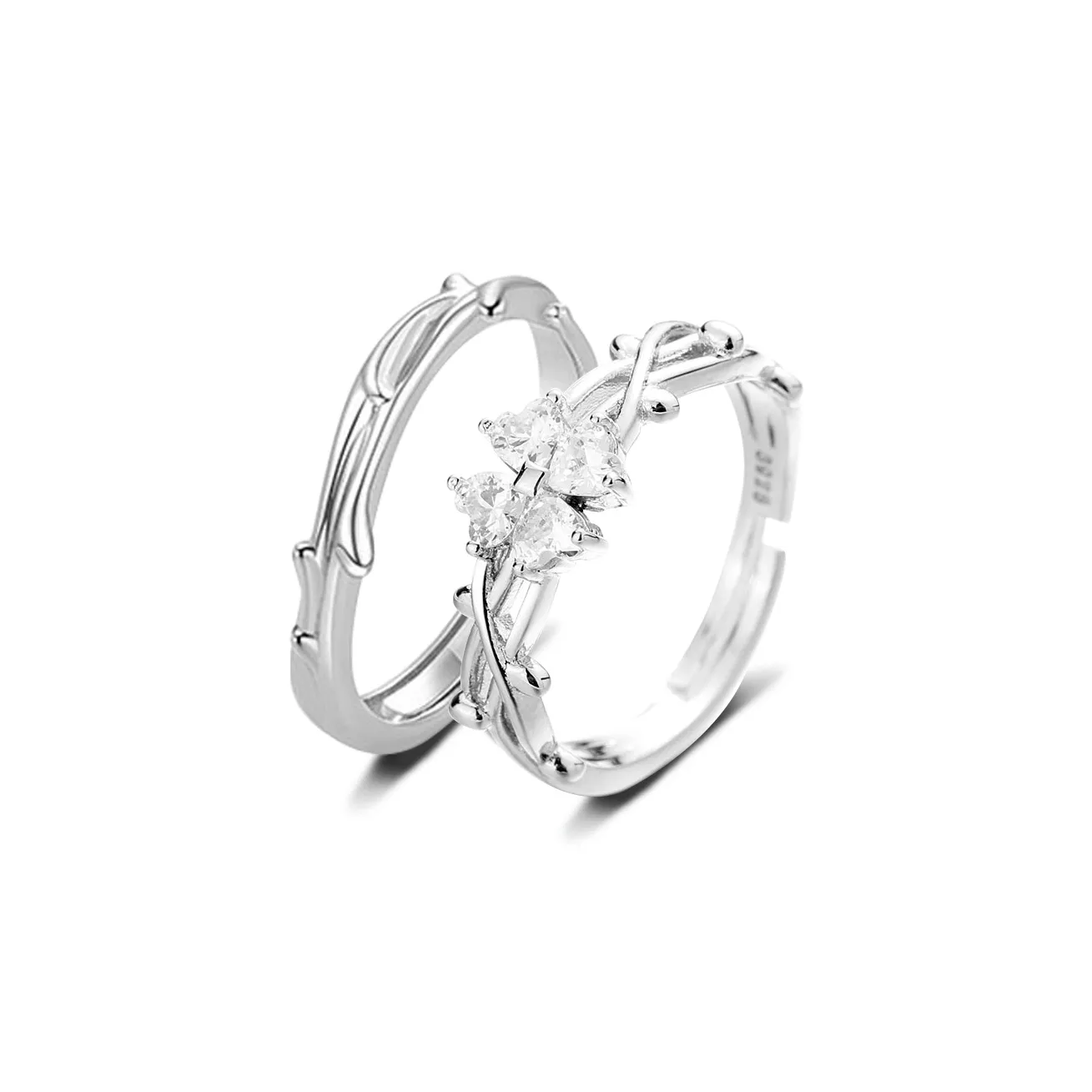 GIFU Кольца Шип And Four Leaf Clover Пара Кольцо Унисекс