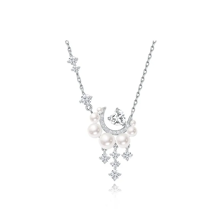 FANCI S925 Silver Set With Gemstones Necklaces Women's Gold Silver