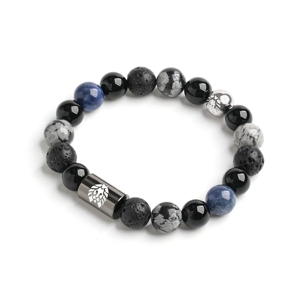 Rastaclat Вулканический камень Маленький Лев Китайский стиль Браслет с бусинами Унисекс