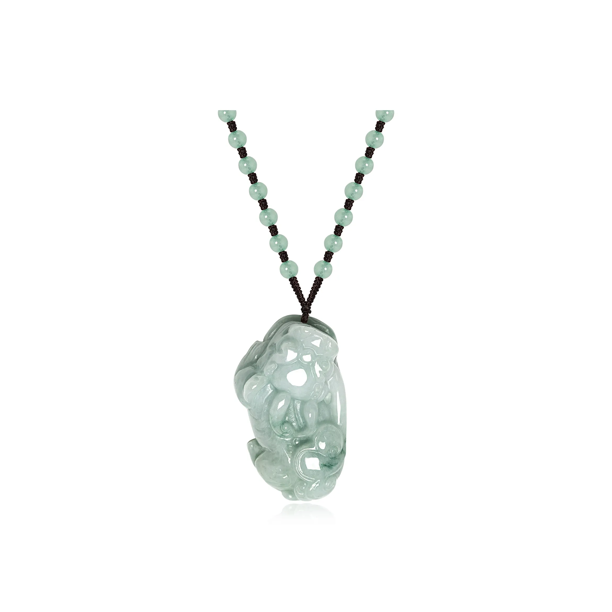 North Cain Bean Type Jadeite Necklaces Unisex