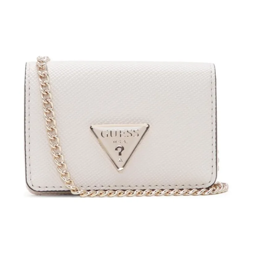 GUESS Artificial Leather Shoulder Bag Medium Size Women's Apricot