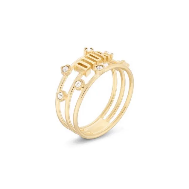 DIOR Artificial Crystal, Metal Rings Women's