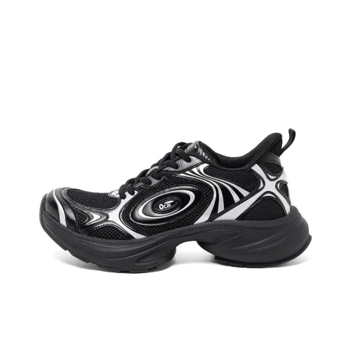 Ocai Беговые кроссовки Low Top Черно-серебристые Унисекс