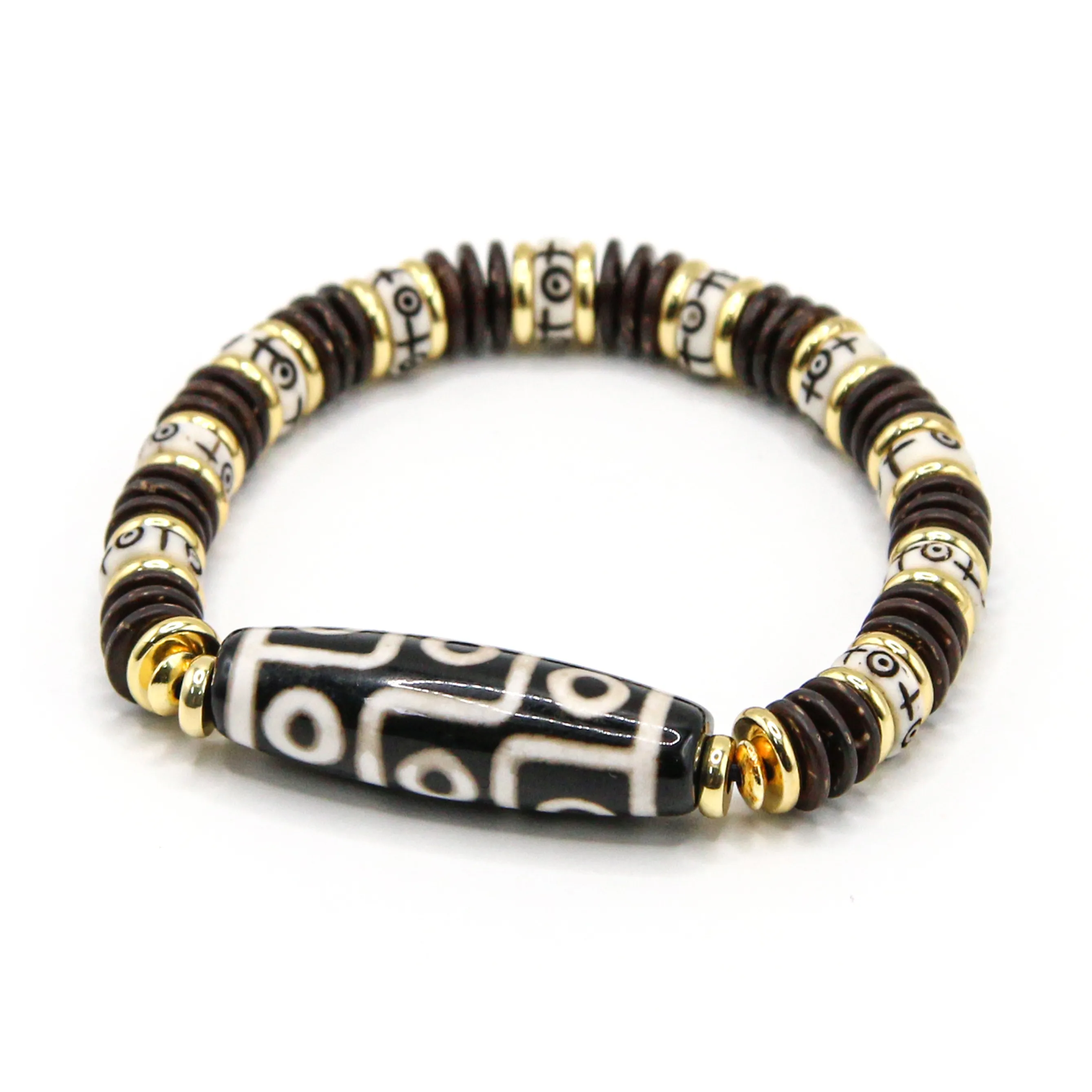 DRAGON LI Carved Cow Bone Bracelets Unisex