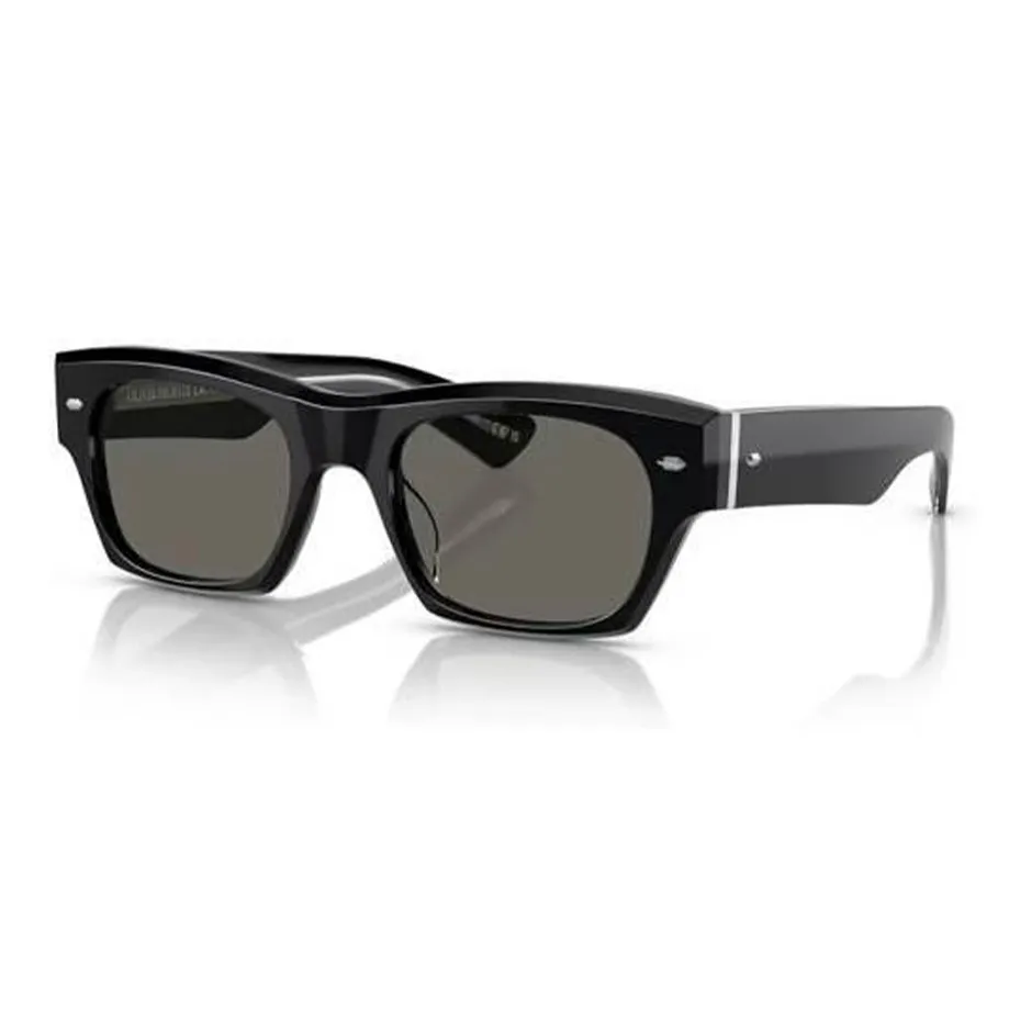 Oliver Peoples Plate Frame Irregular Shape Sunglasses Unisex Black