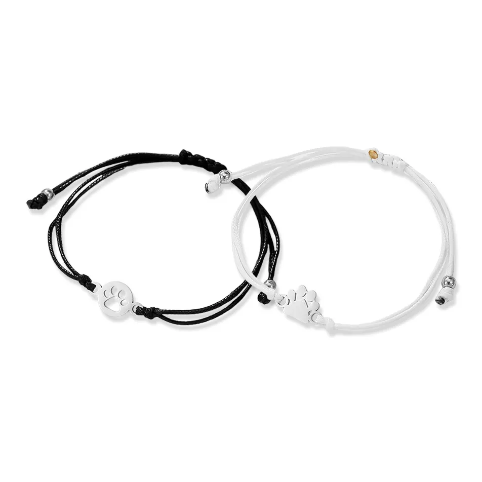 WANLIACC Ткань Кошачья лапа Пара Браслет Унисекс