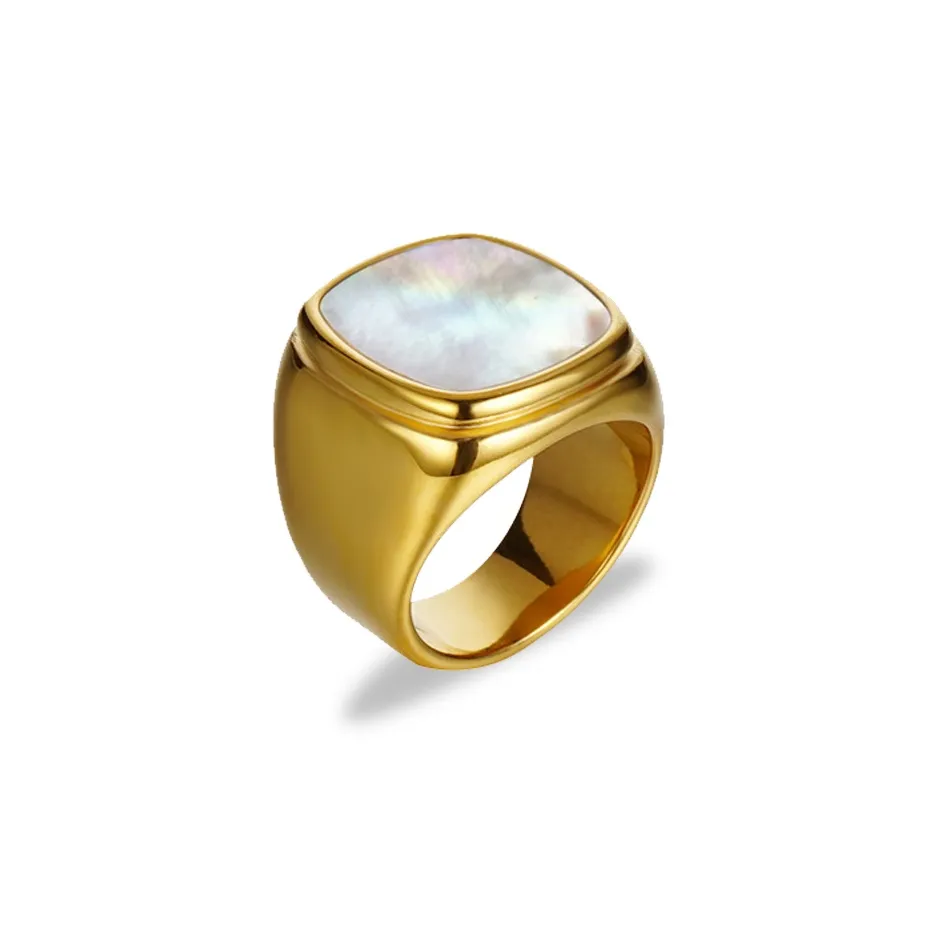 Inkopper Титановая сталь Кольца Золотой Унисекс