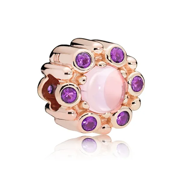 Pandora Медный Серебряный Сплав, Стекло, Ювелирные аксессуары, Розово-золотой, Женские