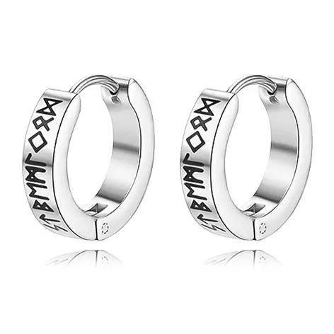 MUYAN Титановые стальные серьги-кольца Roman Numbers Унисекс