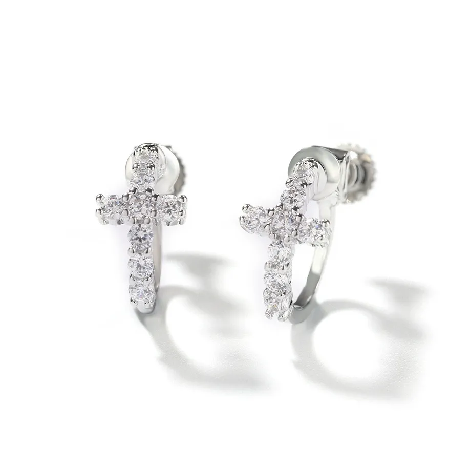 KING OF BLING Сплав с Серьги с цирконием Унисекс Удачи