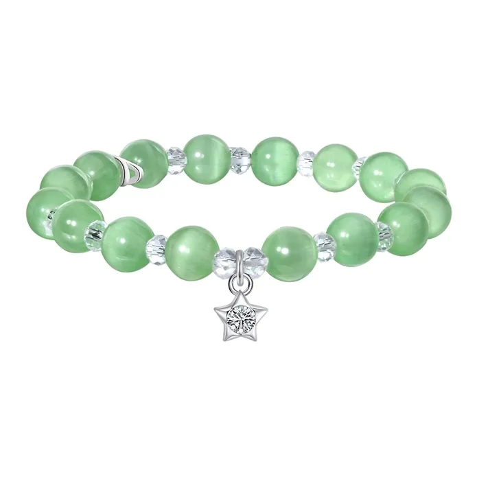 LIANDUO Искусственное стекло Кошачий глаз Браслеты Женские