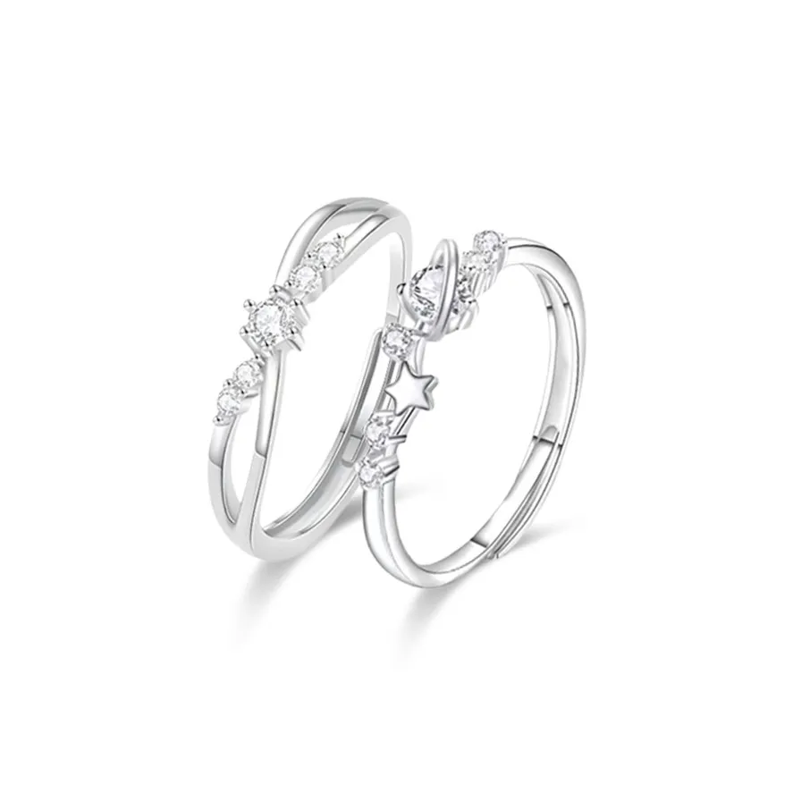 WANLIACC Сплав Мед Сладкий Звезда Бестия Парные кольца Унисекс